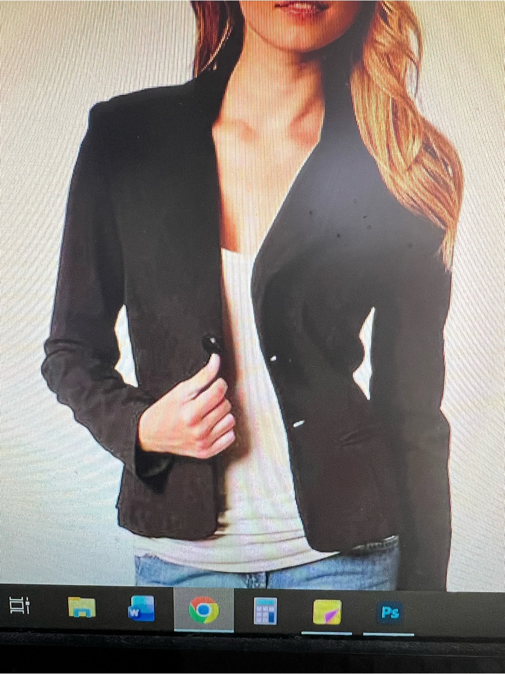 A. Byer Black Juniors Two-Button Tailored Blazer